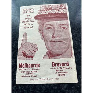 July 30 1967's Melbourne & Brevard Drive In Movie Theater Florida Advertisement
